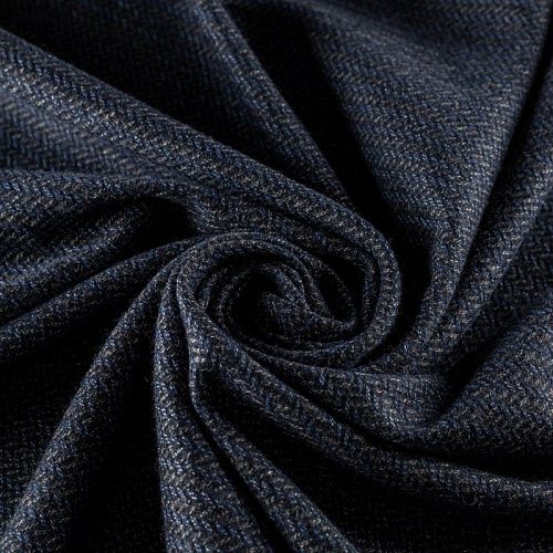 Ткань костюмная К32-059 сине-бежевый твид 