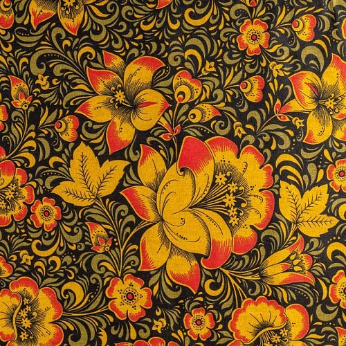 Бязь 007-00693 черный принтованный