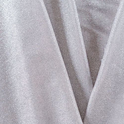 Трикотаж с люрексом 056-06050 серебристый однотонный