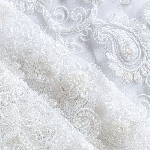 Гипюр 012-10379 молочный