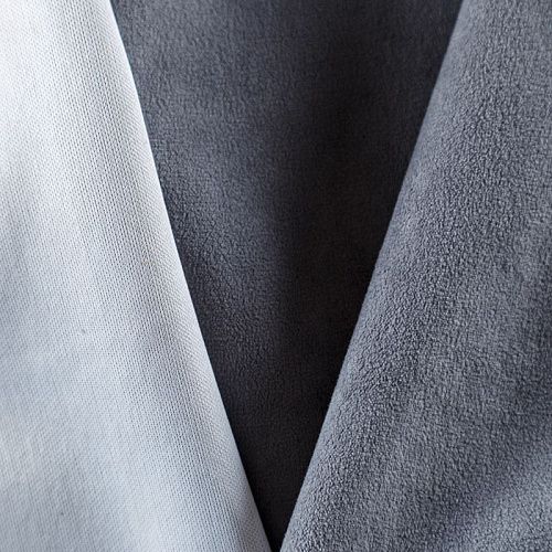 Ткань мебельная микровелюр 22-02-08970 серебристый однотонный