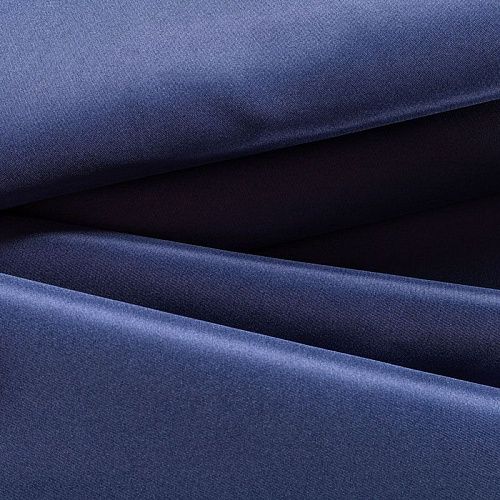 Ткань портьерная сатин h-305 см 16-02-00537 синий однотонный