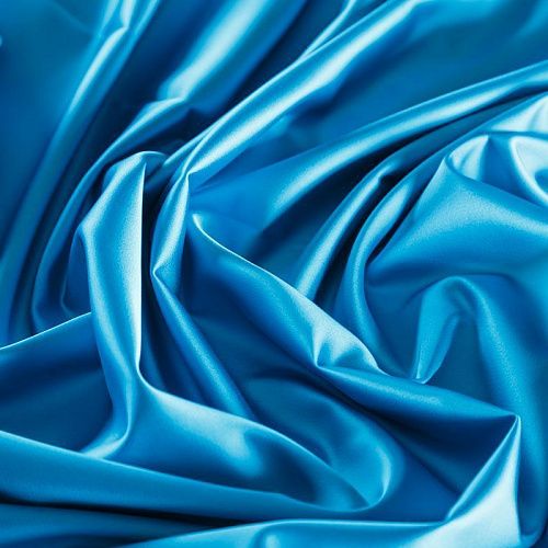 Сатин стрейч 001-07130 небесно-голубой однотонный