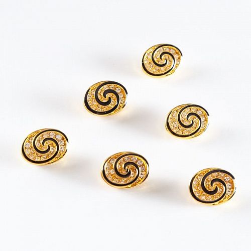 Пуговица на ножке 28х21 мм 2003093571424 золото