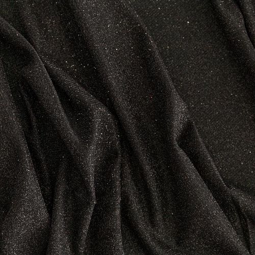 Трикотаж с напылением К33-970 черный однотонный
