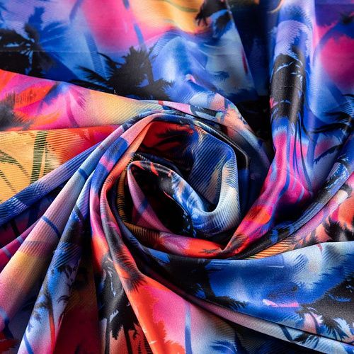 Лайкра К33-483 синий принтованный