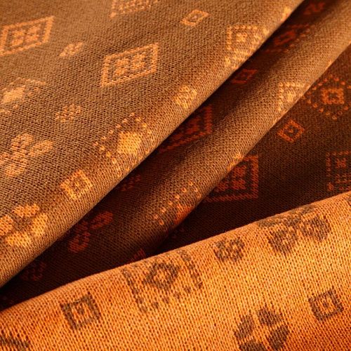 Трикотаж 2-х сторонний вязаный 056-05815 оранжево-коричневый