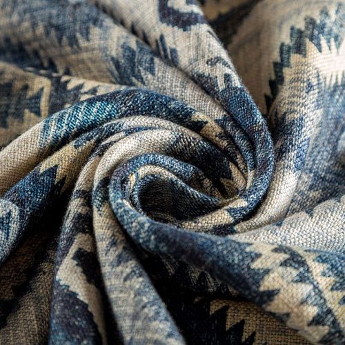 Ткань портьерная жаккард 525-02-19 индиго