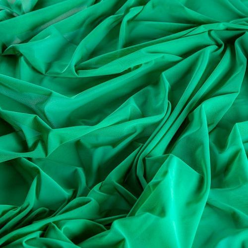 Сетка трикотажная 050-02377 зеленый однотонный