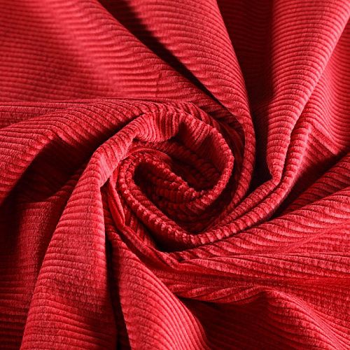 Вельвет 008-05854 темно-красный однотонный