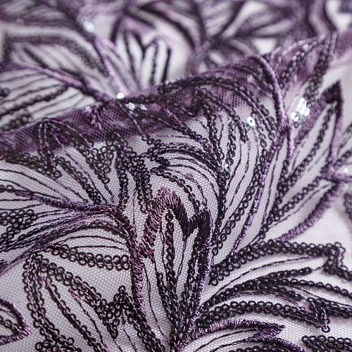 Гипюр 012-05438 баклажановый