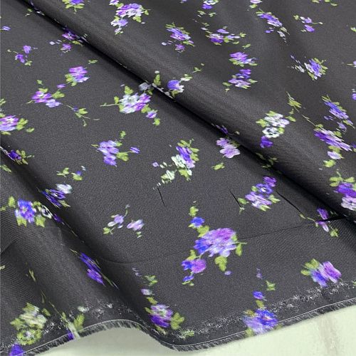 Вискоза 009-11718 черный принтованный