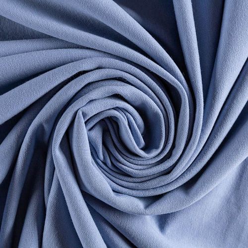 Футер с начесом К36-223 голубой однотонный