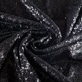 Пайетки на сетке 055-05773 черный однотонный