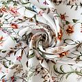 Шелк натуральный К32-154 молочный принтованный