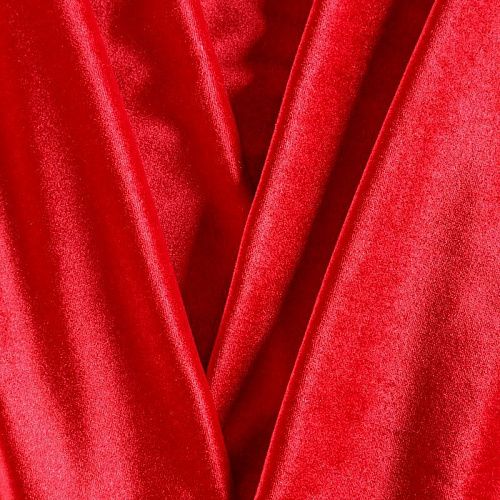 Бархат стрейч К25-555 винно-красный однотонный