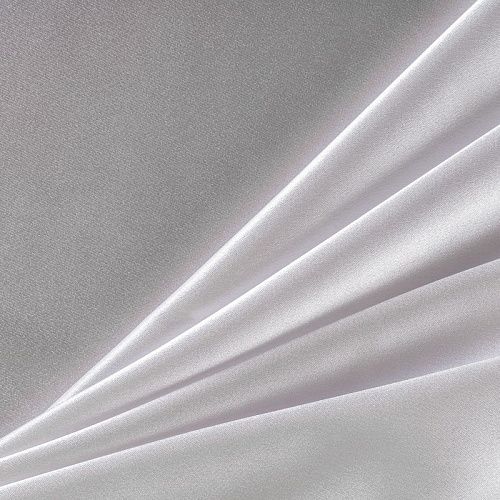 Креп-сатин К25-232 белый однотонный
