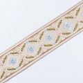 Бордюр велюровый 6 см 0000-357-104-026 бежевый с узором