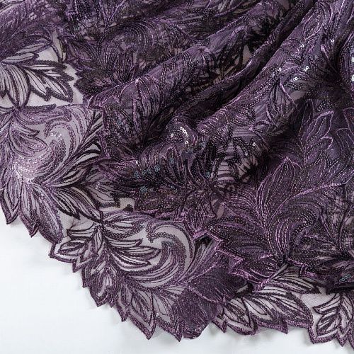 Гипюр 012-05438 баклажановый