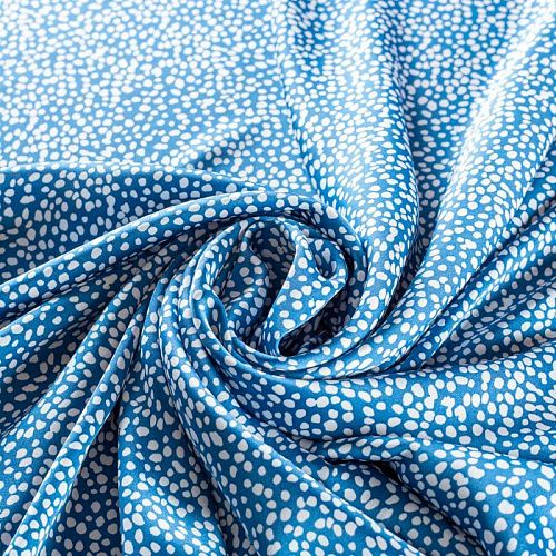 Шелк синтетический 065-01453 сине-голубой принтованный