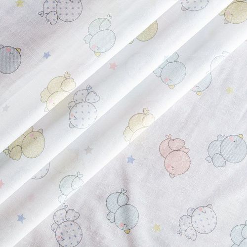 Тюль 05-01-02603 белый принтованный