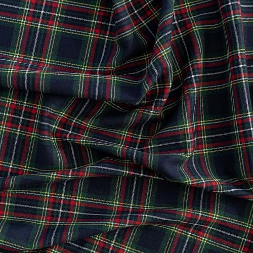 Ткань костюмная К07-361 темно-синий принтованный