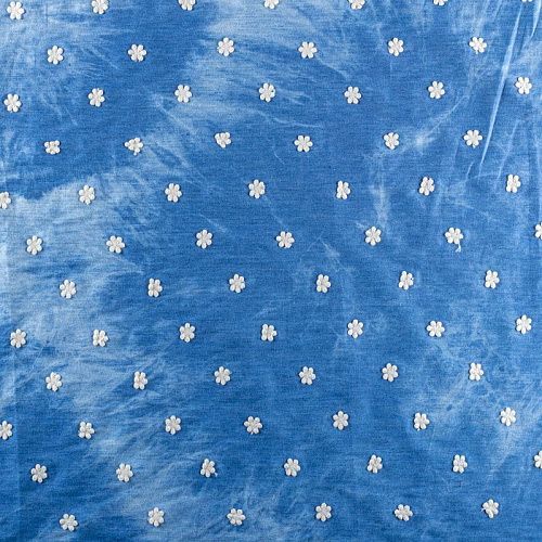 Джинс с вышивкой 015-00938 сине-голубой