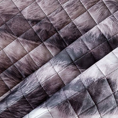 Ткань курточная 033-03813 серый принтованный