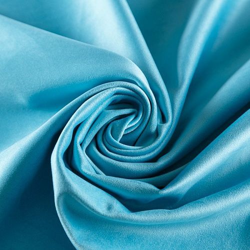 Ткань мебельная микровелюр 09-02-08963 бирюзовый топаз однотонный