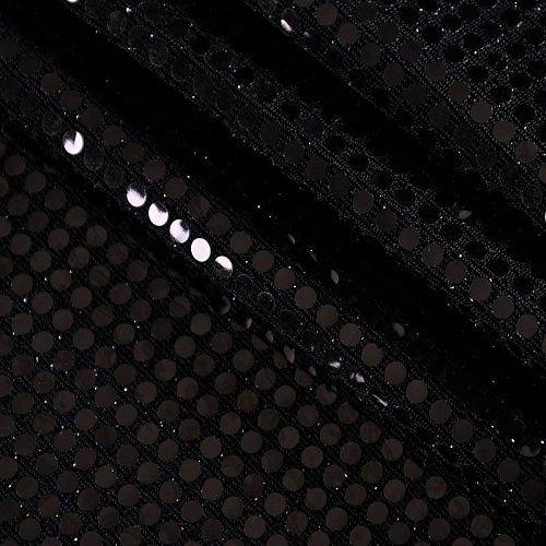 Трикотаж с пайетками 056-11081 черный