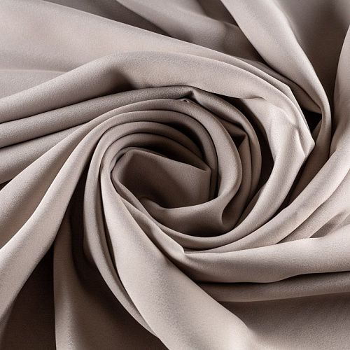 Крепдешин натуральный К36-261 серый однотонный