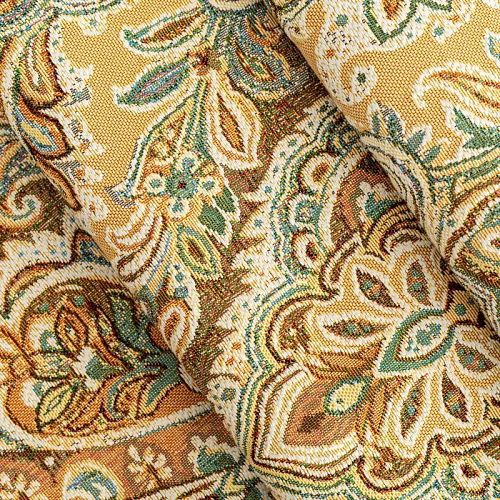 Гобелен гостиный 513-02-21 коричнево-бирюзовый вензеля