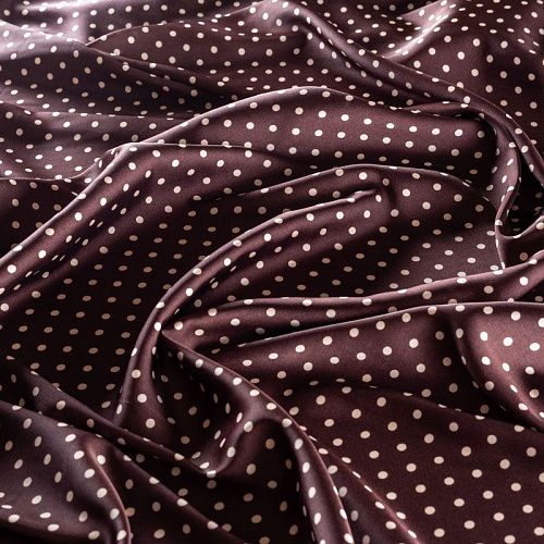 Шелк синтетический 065-01467 шоколадный принтованный